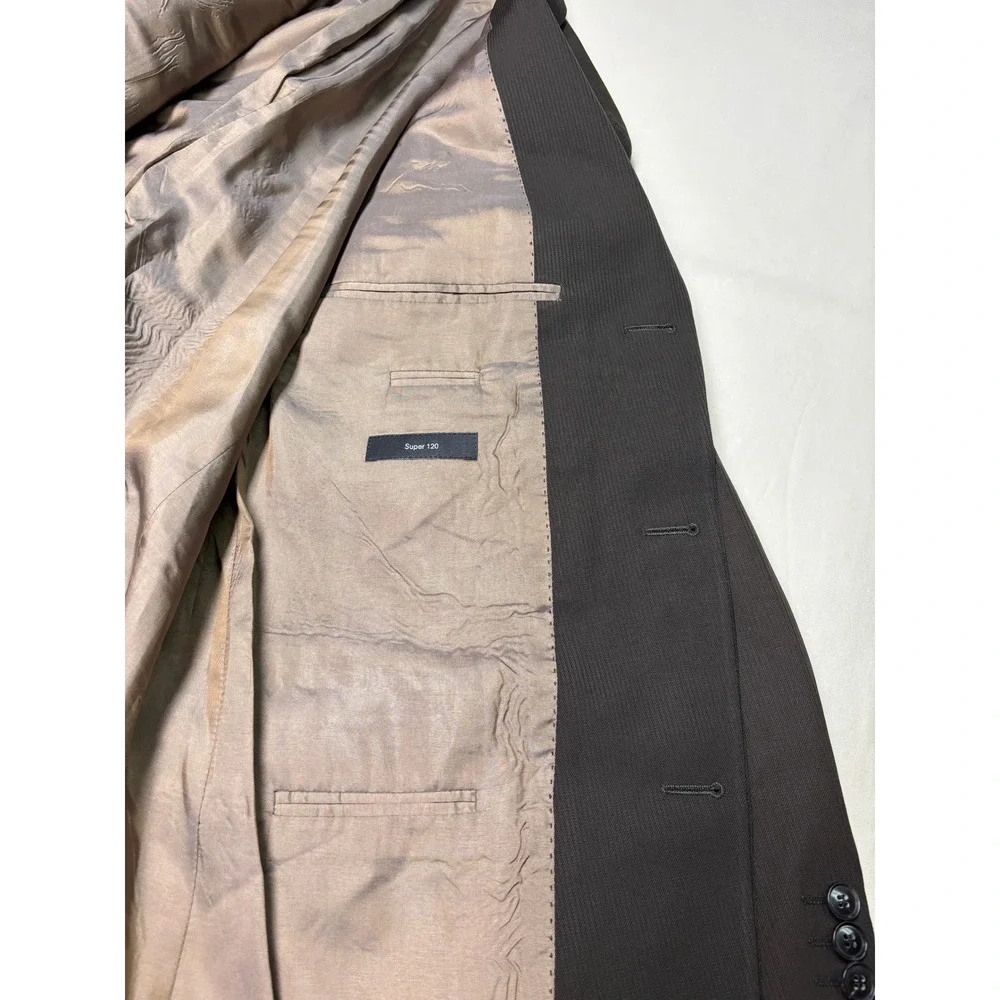 Hugo Boss Mens Rossellini Movie‎ Blazer Super 120 Virgin Wool Brown Jacket 52